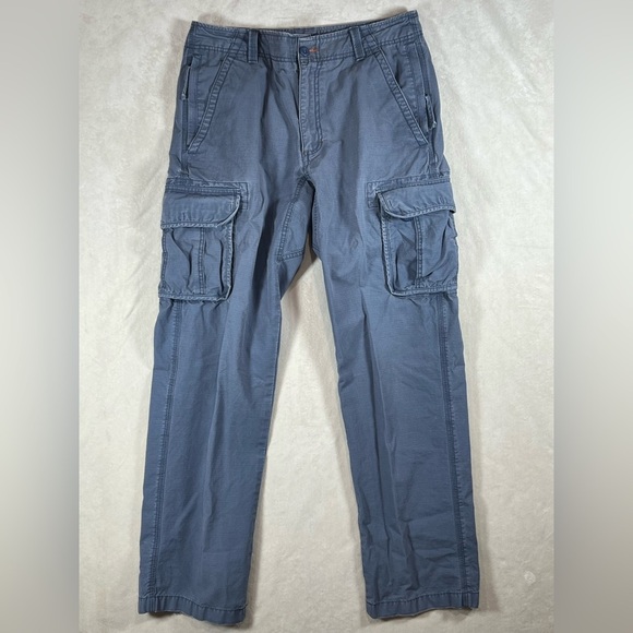 L.L. Bean 32W 34L Men's Slate Gray Blue Cargo Tactical Hiking Outdoor Pants - Picture 1 of 10